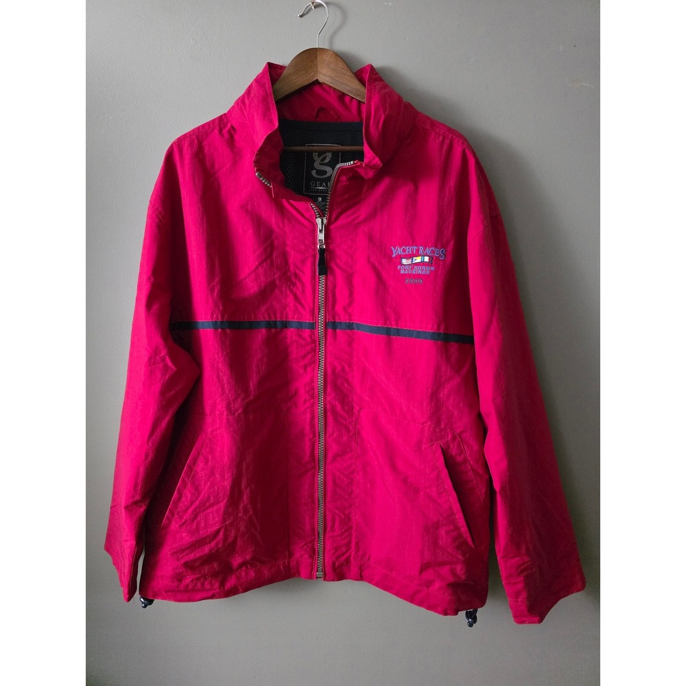 Gear For Sports Yacht Races 2000 Port Huron Mackinac Red Windbreaker Jacket L